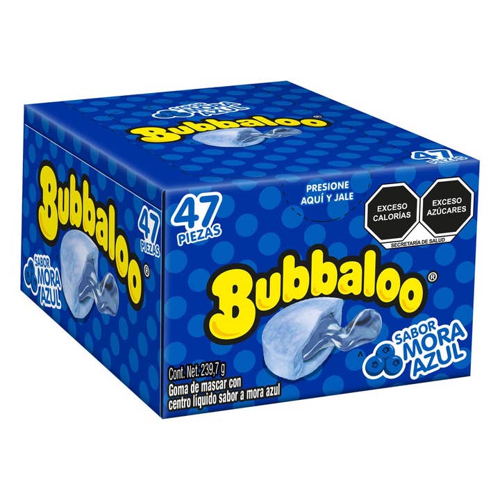 Global Bite Co - Wholesale Chewing Gum - Bubbaloo Gum Blueberry 47pcs (Mexico)