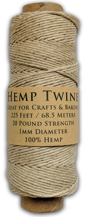 Hemptopia – wholesale Snöre – Hemptopia hampasnöre 1 mm, 225 ft (68,6 m), 18 färger, 100 % naturligt17