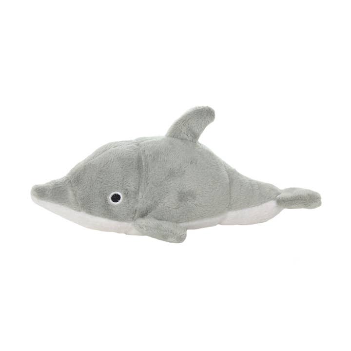 Mighty Jr Ocean Dolphin, Plush, Squeaky Dog Toy for wholesale by Tuffy Dog Toys - VIP Products