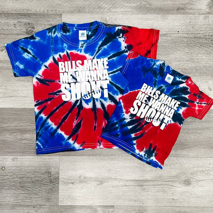 Buffalo Bills Toddler Tie Dye Shirt for wholesale by Custom Buffalo Chic