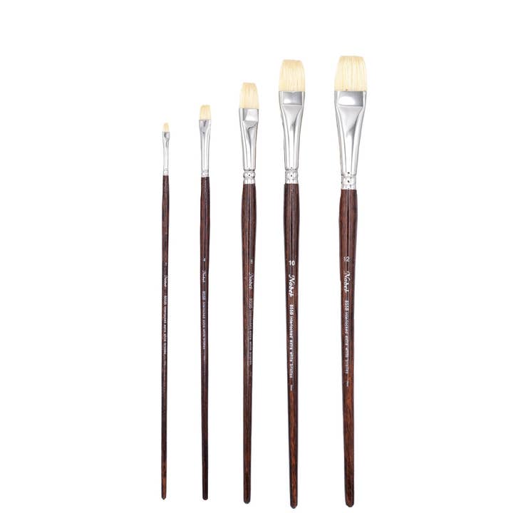 Imperial - Pure Interlocked Chunking Hog Bristle Brush with Long Handle for wholesale by Nobel Arts