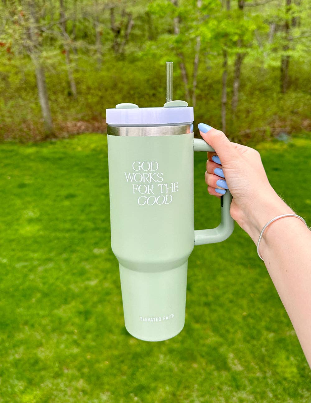 Elevated Faith - Wholesale Insulated Mug/Tumbler - God Works for the Good 40 oz Tumbler8