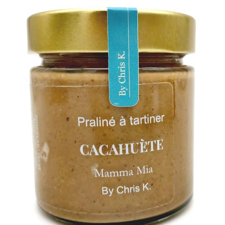 Praliné à tartiner CACAHUÈTE, Mamma Mia - 200g pour la vente par By Chris K.