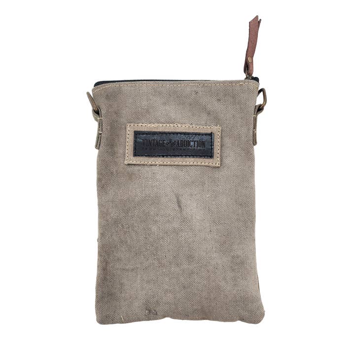 Vintage Addiction - Wholesale Crossbody Bag - Women's - Longhorn Wild West Recycled Tent Small Crossbody