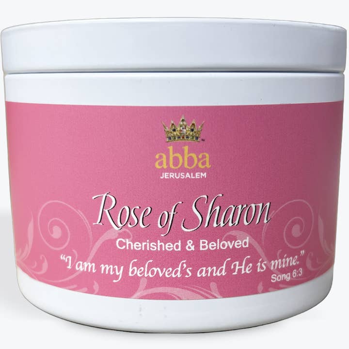 Candela in latta bianca da 8oz - Rosa per la vendita all'ingrosso da parte di Abba Christian Products