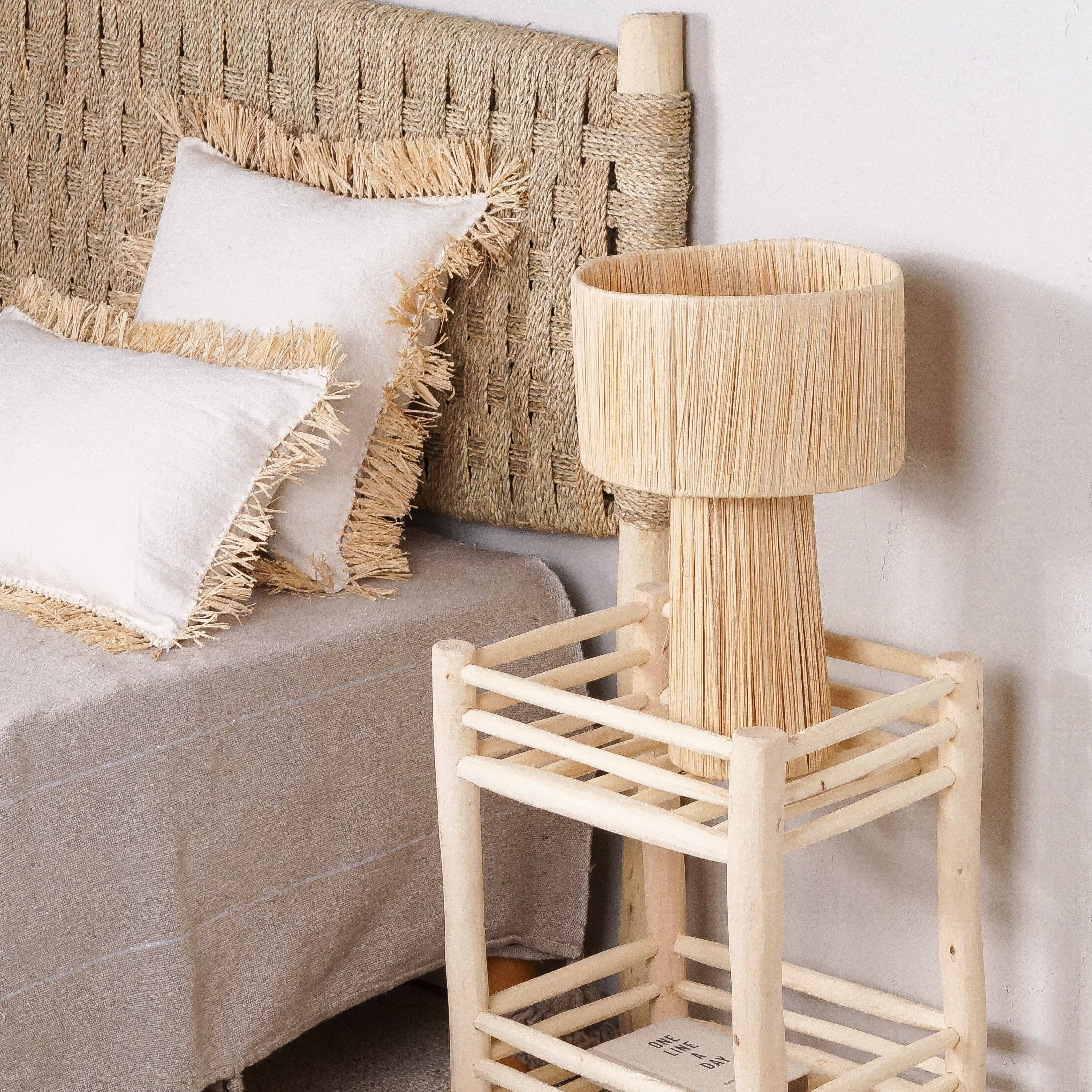 Bohome Living - Vente Lampes d'appoint/de bureau - Lampe à poser en raphia2