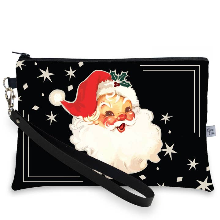 Jolly St. Nick Wristlet Clutch for wholesale by Anne Cate