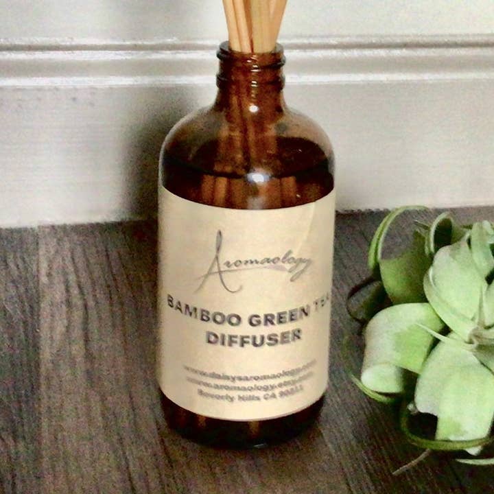 Bamboe groene thee rietverspreider voor wholesale door Aromaology