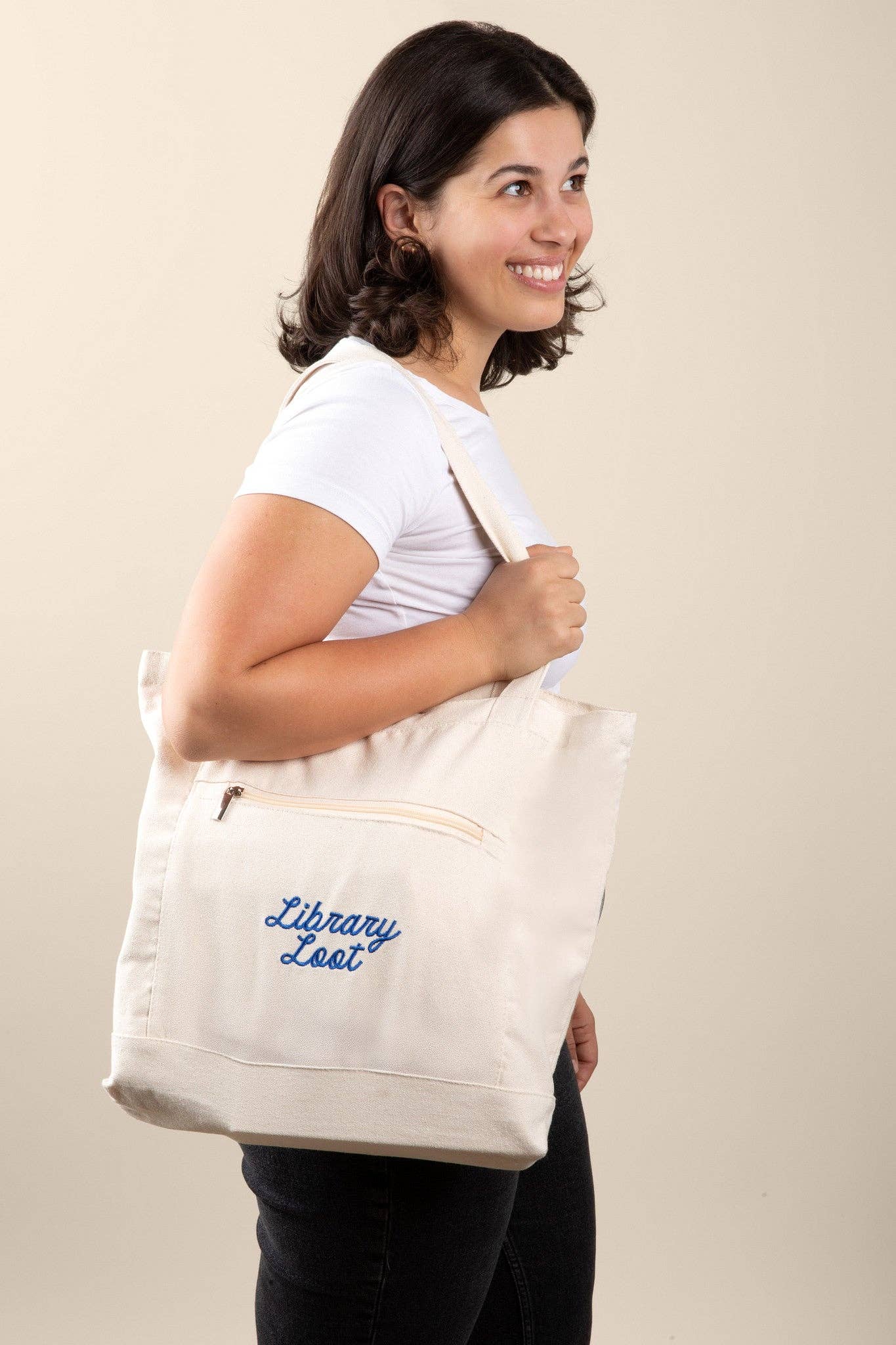 Inkwell Threads - Wholesale Tote Bag - Women's - Library Loot Embroidered Tote3