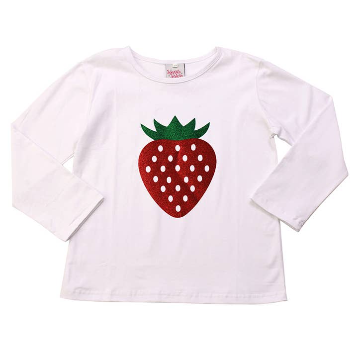 Strawberry Long sleeve Tee for wholesale by Sparkle Sisters by Couture Clips