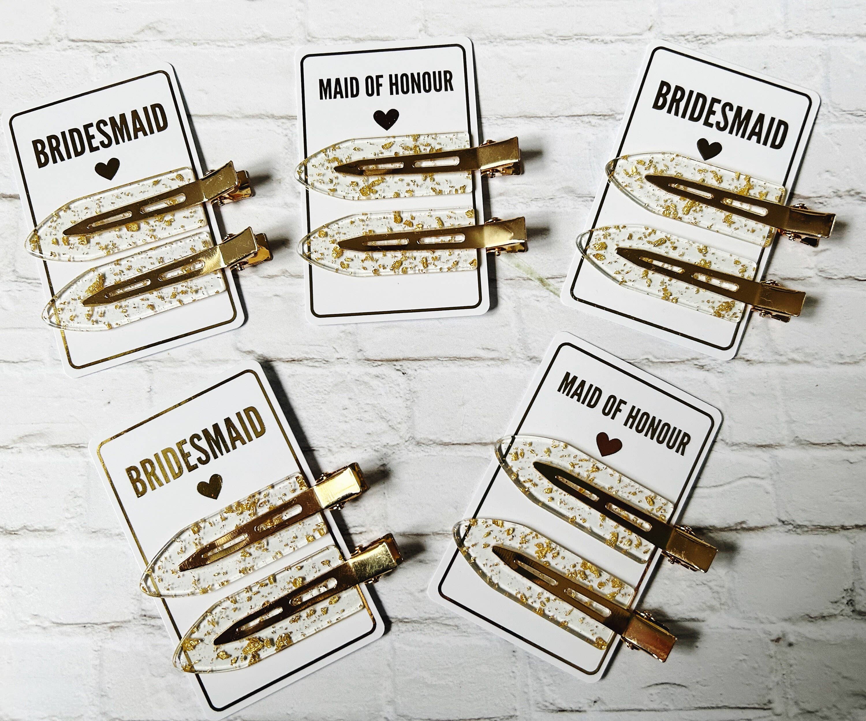 Sofia's Attic – wholesale Hair clip – Women’s – Bridesmaid Gold Flake Hair Clips Bridesmaid Favour Gold Hair1