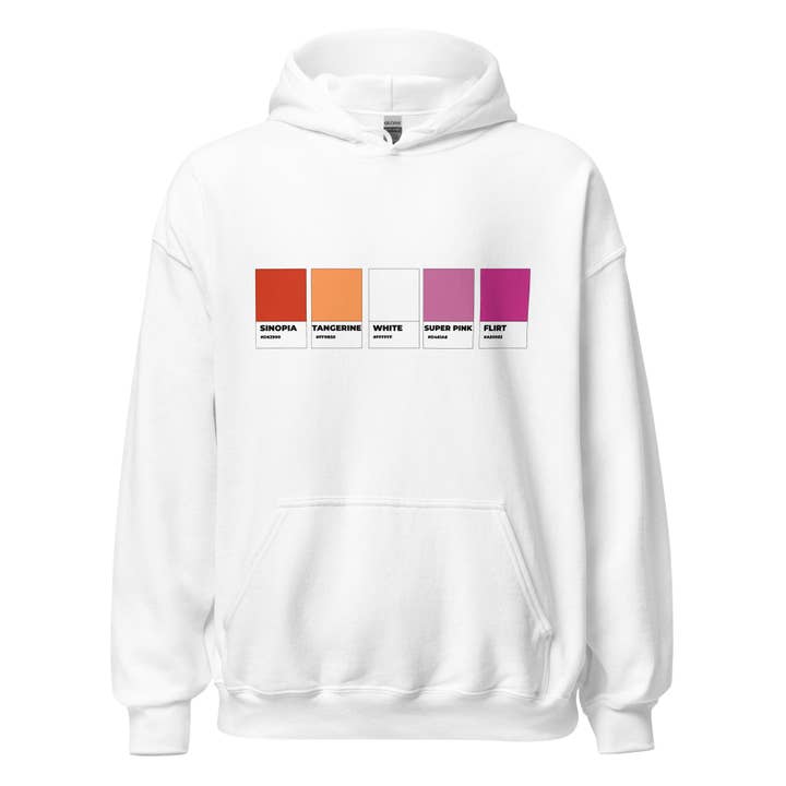 Lesbian Colors Swatch Unisex Hoodie for wholesale by Gay Pride Apparel