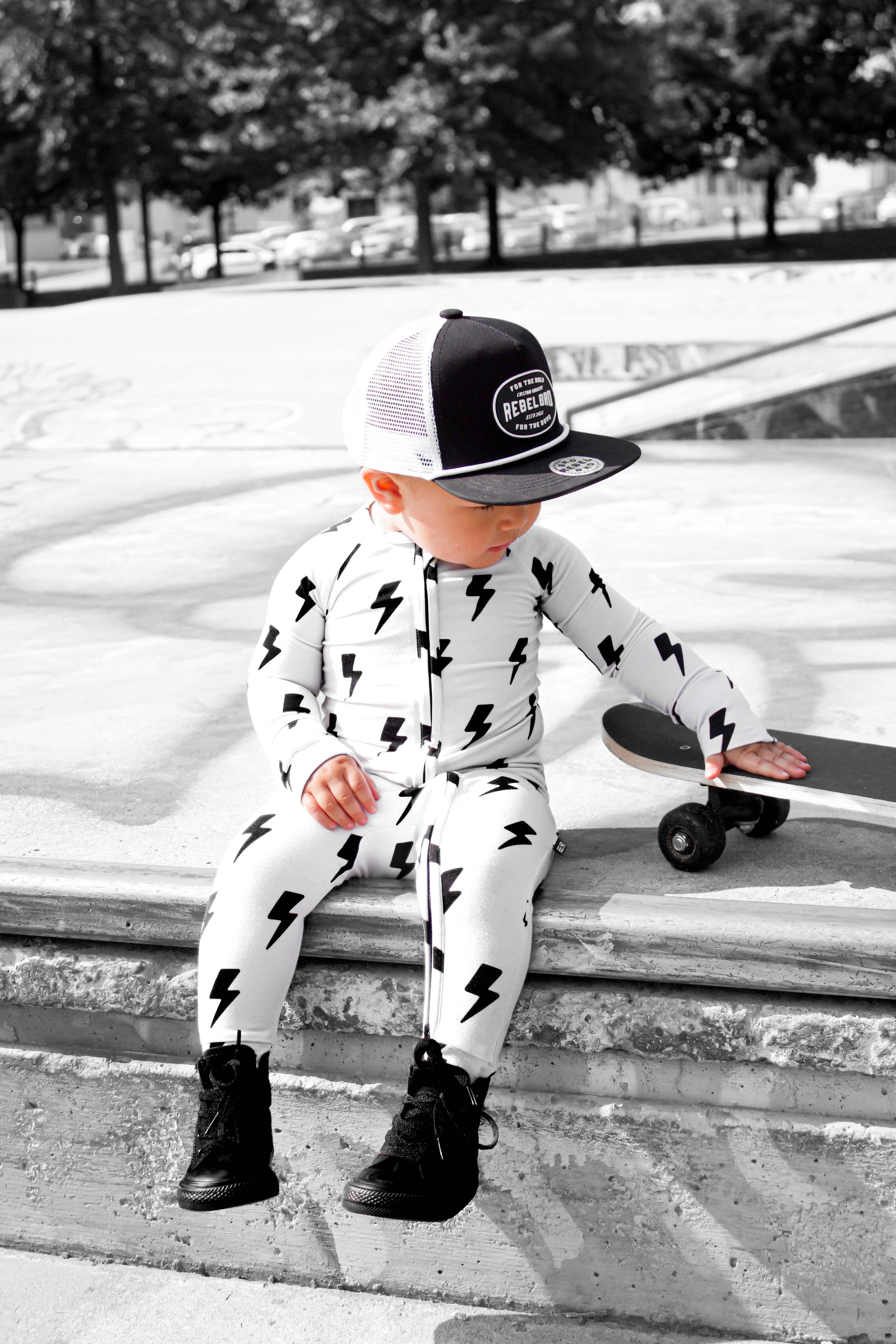 Rebel Bro - Wholesale Sleepsuit - Baby - Bamboo Zippy Sleeper in Bowie