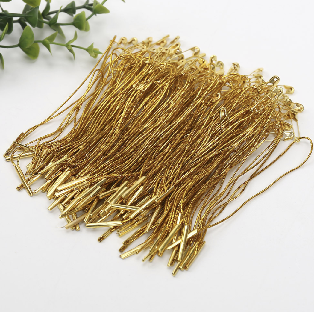 ByHome – wholesale Presentetikett – 100st, 4 ”längd guldstift och snöre Fästelement för tagg1