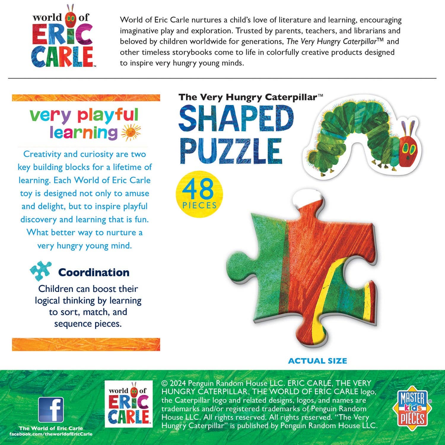 Masterpieces Puzzles - Wholesale Puzzle - Kids - Eric Carle - The Very Hungry Caterpillar 48 Piece Shaped Puzzle2
