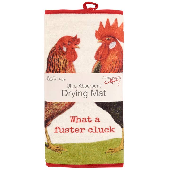 Primitives by Kathy - Wholesale Dish Drying Mat/Rack - Fuster Cluck Drying Mat