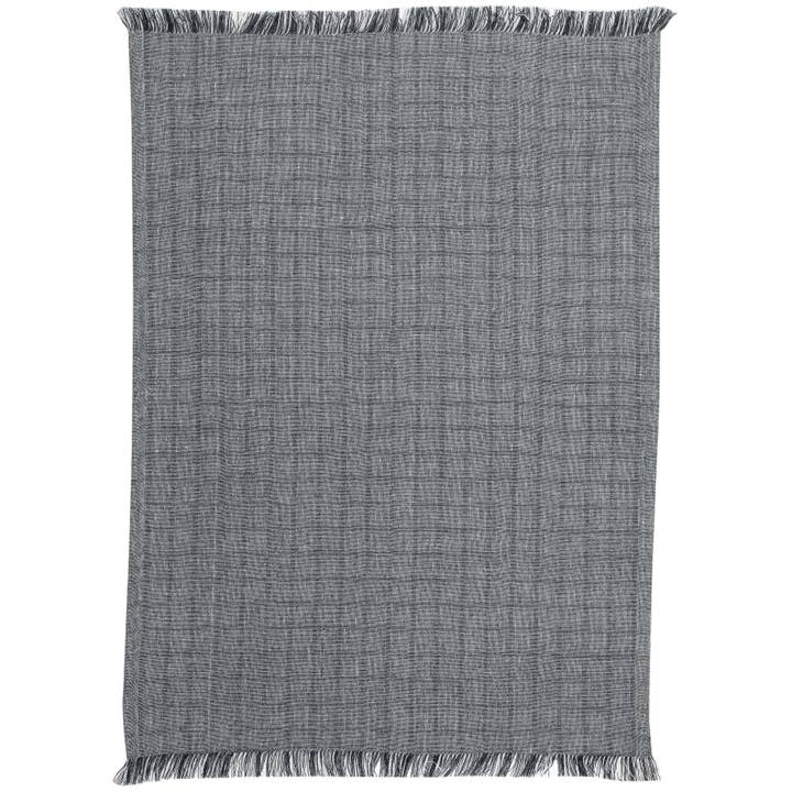 Aden Recycled Tea Towel White-Black 50 X 70 for wholesale by Maison Vivaraise & La Cerise sur le Gâteau