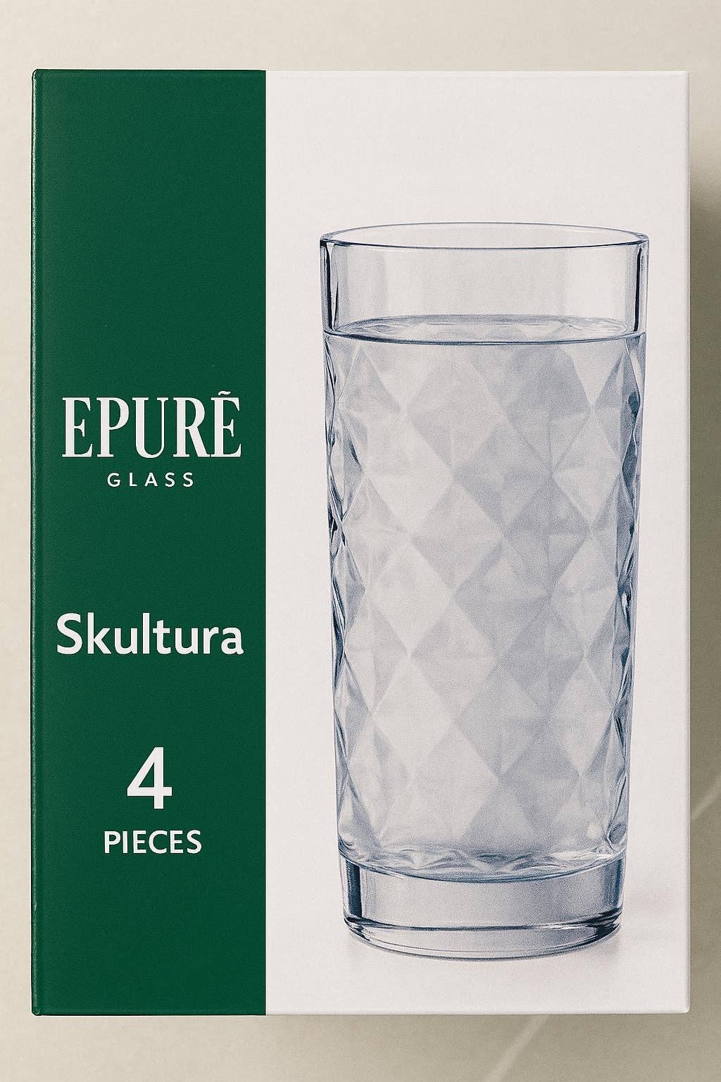 Krediz – wholesale Drinking glass/cup – EPURÉ Skultura 16 oz. Cooler Glasses – Set of 43