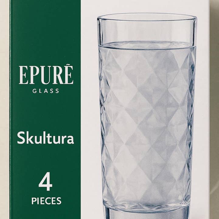 Krediz – wholesale Drinking glass/cup – EPURÉ Skultura 16 oz. Cooler Glasses – Set of 43