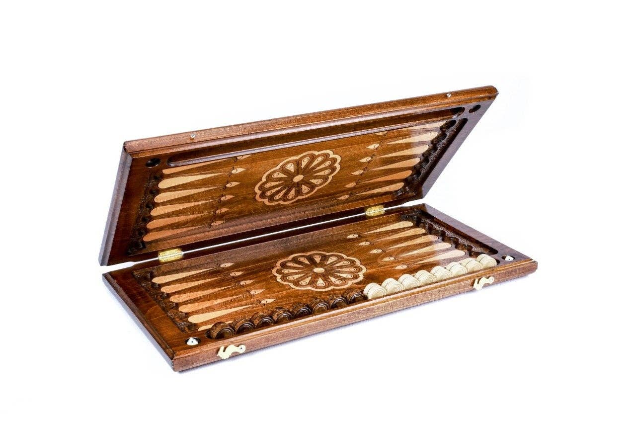 Hrachya Ohanyan – wholesale Brädspel – Handgjorda backgammon prydnad (Nardi) 24" x 24" x 2"11