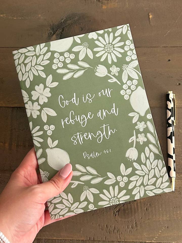 Psalm 46:1 A5 Notizbuch - Gott ist unsere Zuflucht und Stärke für den Großhandel von Daisy & Joy Design