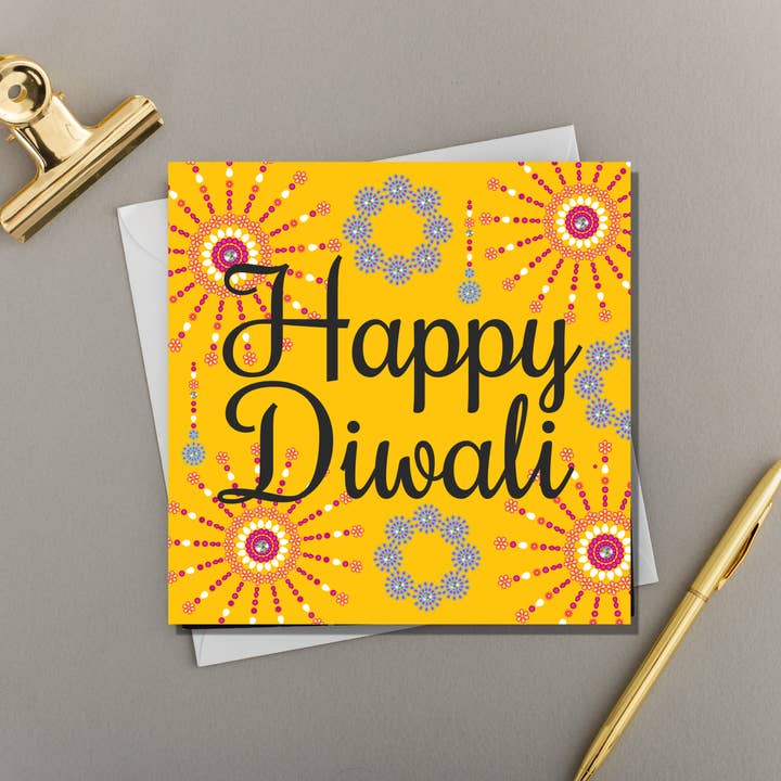 Eastern Print Studio - Wholesale Diwali card - X6 DIWALI CARD | FLASHING FIREWORKS