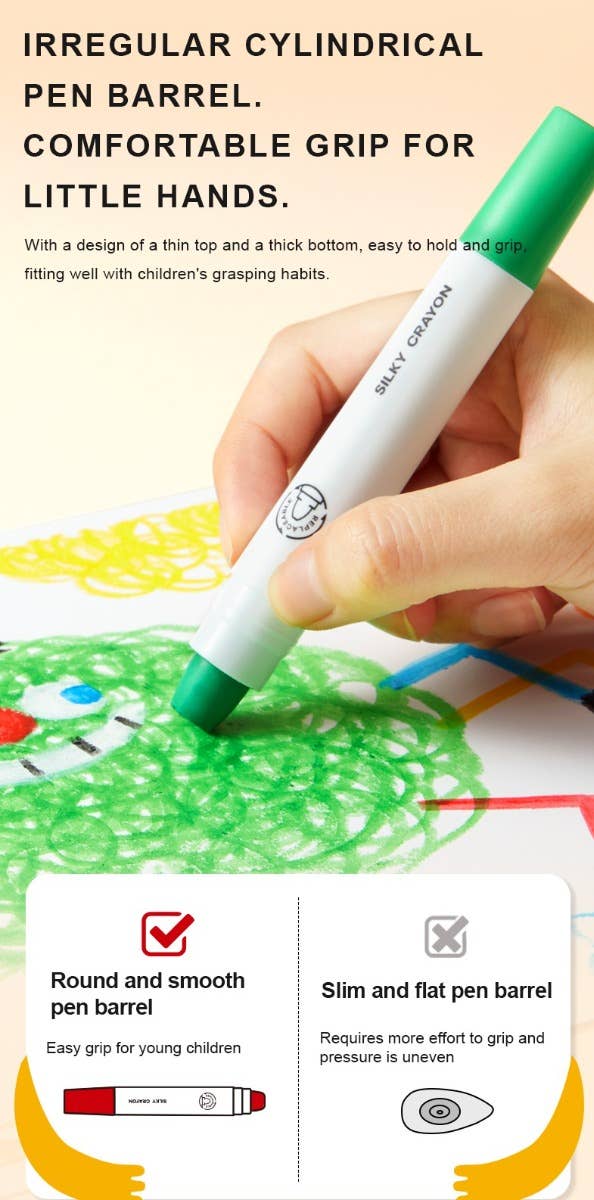 ToysLink - Wholesale Crayons – Child & baby - MiDeer Silky Crayon-12 Colors6