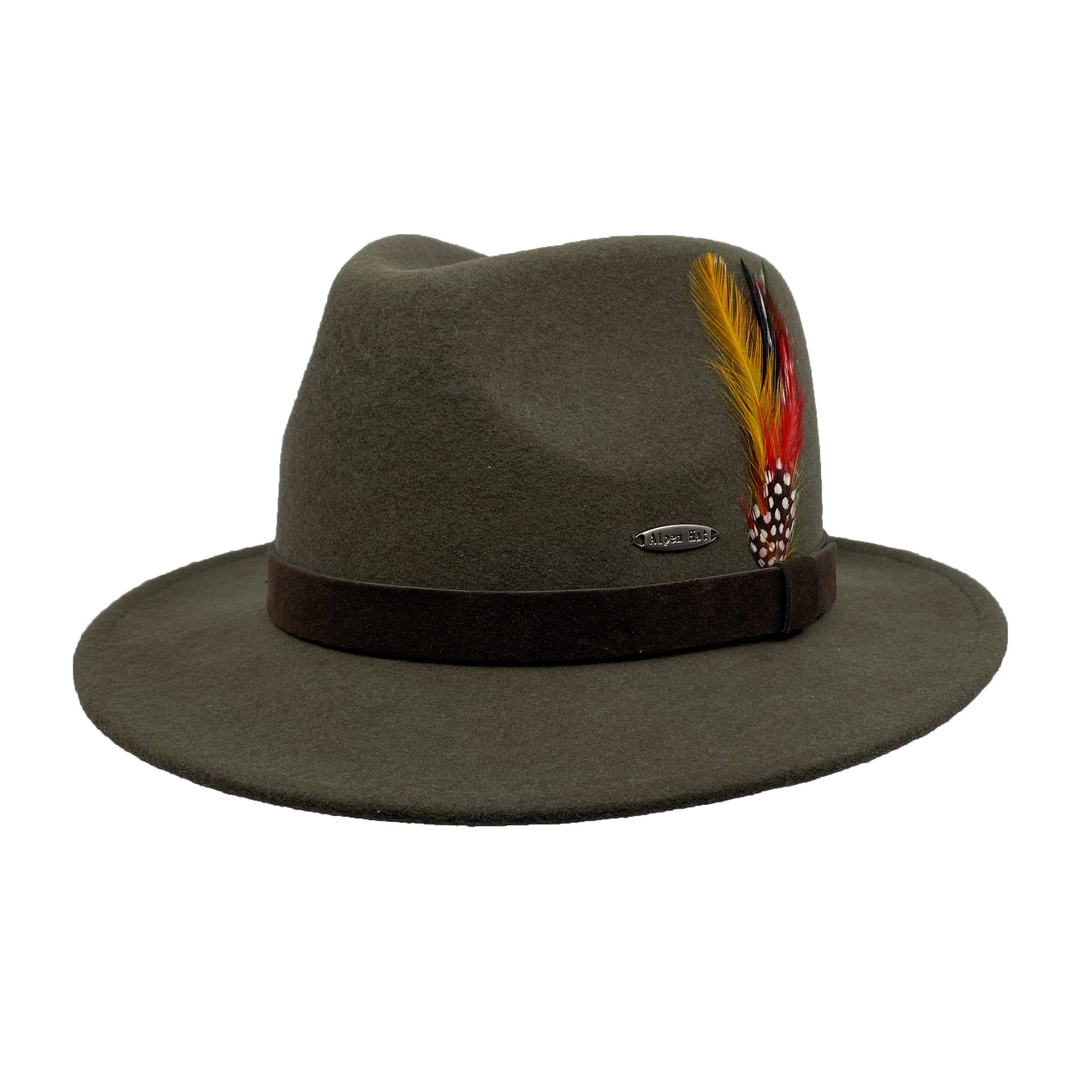 European Heritage Gifts - Vente Chapeau en feutre – unisexe - Chapeau vert des Alpes bavaroises à thème allemand, 100 % laine0