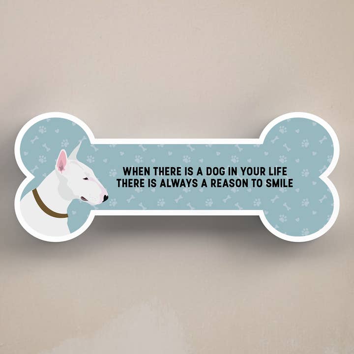 P5411 - Raison de sourire pour chien Bull Terrier Katie Pearson Artwo pour la vente par Vivid Squid Wholesale