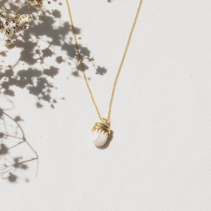 Necklaces Feeling long necklace(howlite) for wholesale by Olivolga Bijoux