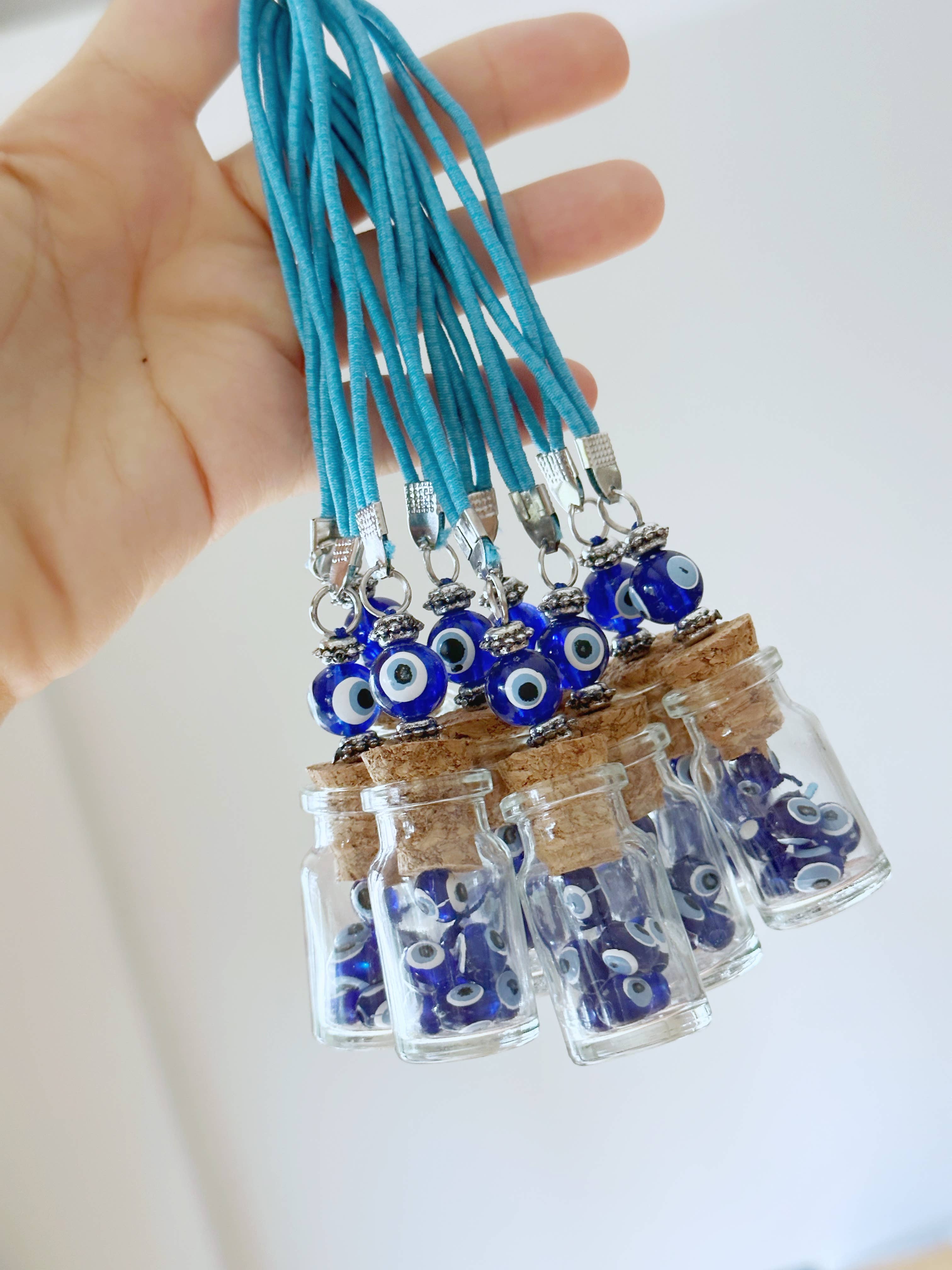 Evileyefavor - Wholesale Car Decorative Charm - Unisex - Unique Blue Evil Eye Car Charm Amulet, Mini Evil Eye Bottle 1
