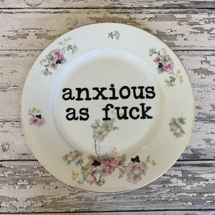 Återanvända roliga tallrikar, Knullande ängslig, Sarkastisk, Presentbutik för wholesale av pretty little creeps