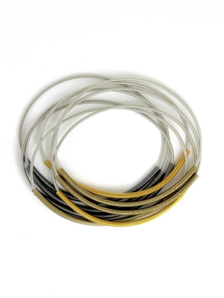 Silver PW Bangle Bracelet with Multi Sleeve for wholesale by Sea Lily