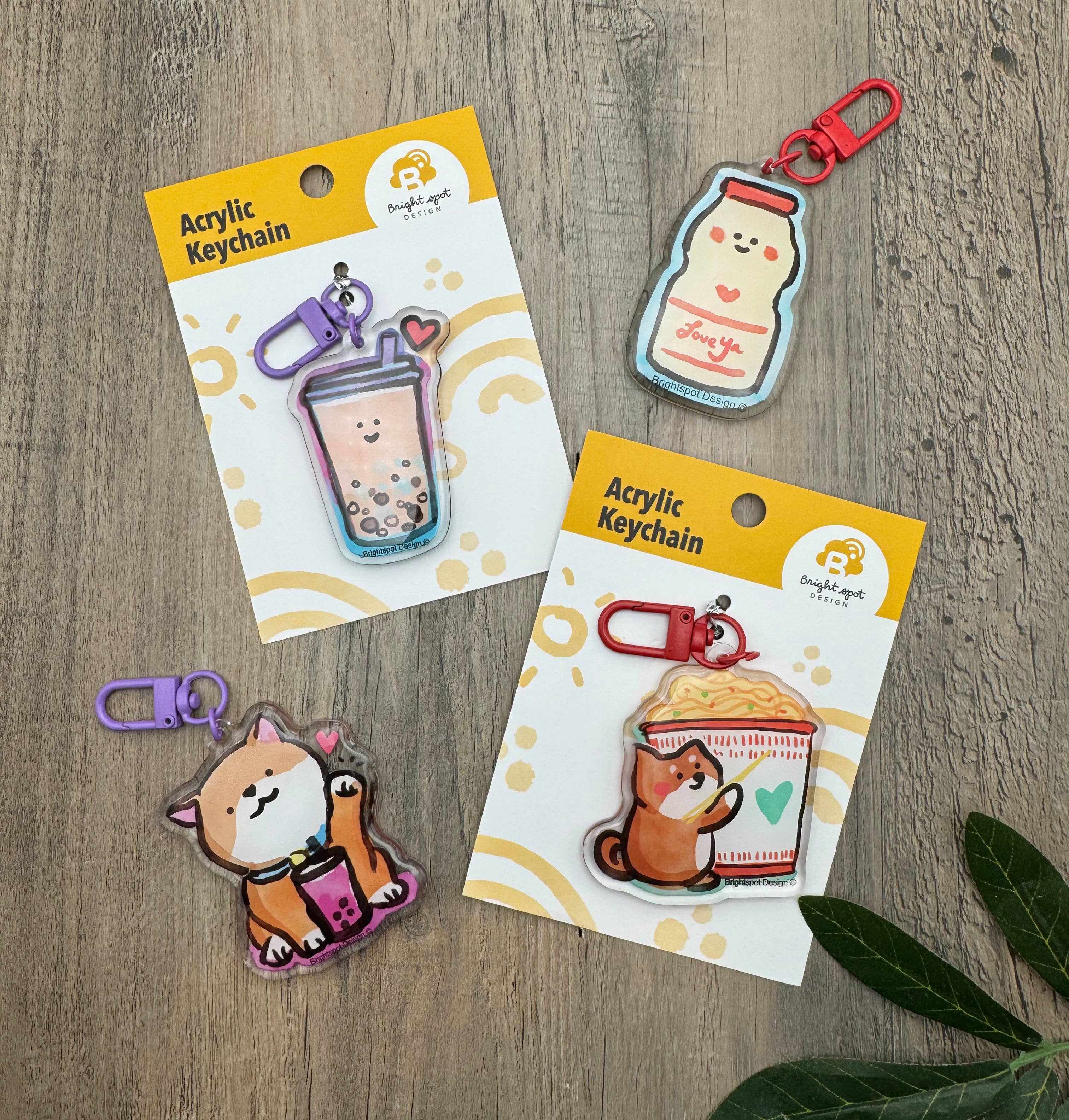 Brightspot Design – wholesale Keychain – Women's – Boba Love Keychain2