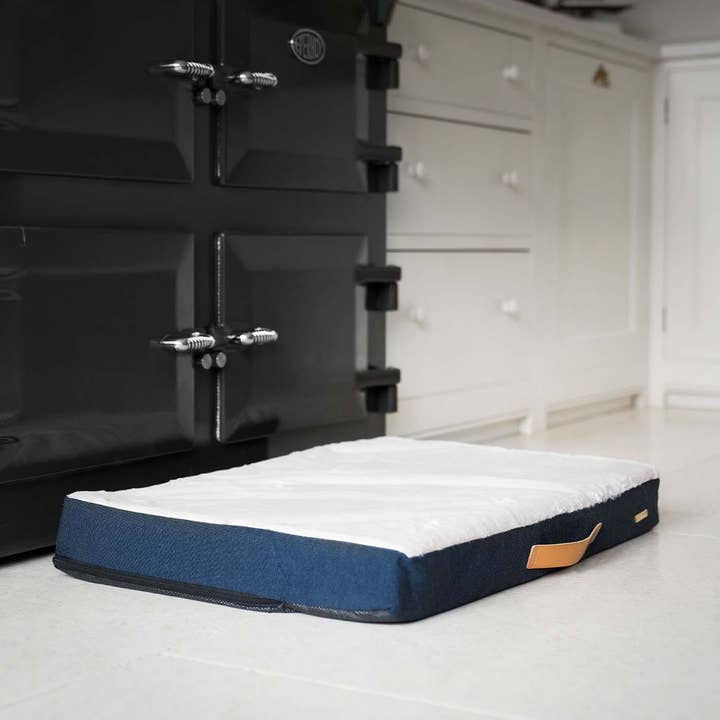 Essentials Twill Orthopaedic Mattress in Denim for wholesale on Faire