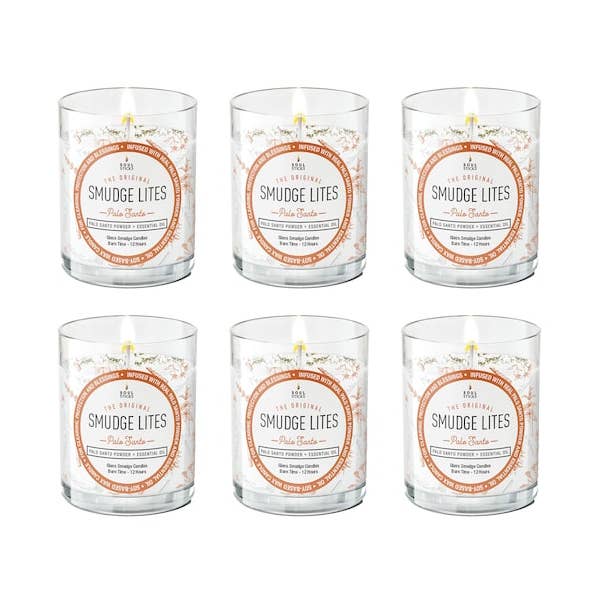 Designs by Deekay Inc. - Vendita all'ingrosso Candele votive - Candela votiva smudge smudge Palo Santo «Smudge Lites» (6)0
