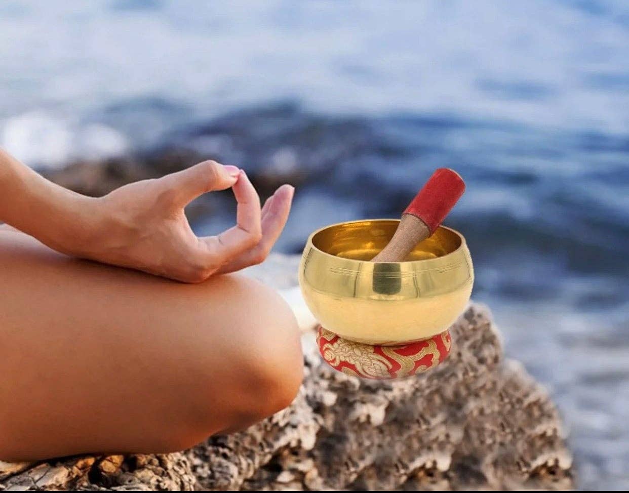 Lungta Imports – wholesale Meditation supplies – Large Tibetan Singing Bowl Complete Set4