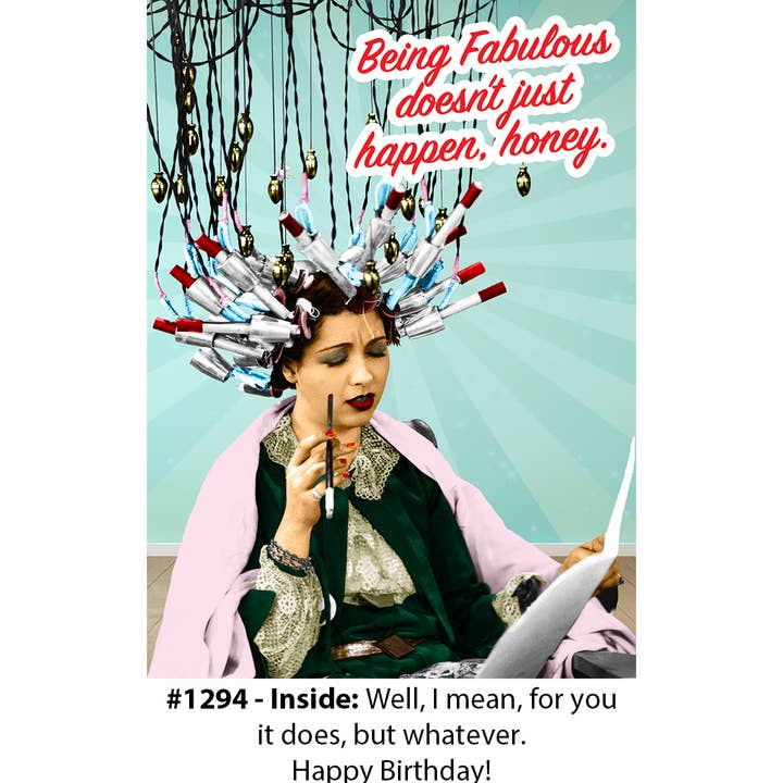 "Being Fabulous" - Birthday Card for wholesale by Magik Missile