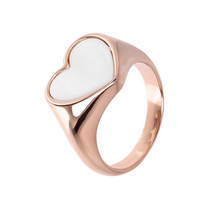 Bronzallure – Großhandel Cocktail-/Statement-Ring – Chevalier Ring mit Herz aus Naturstein