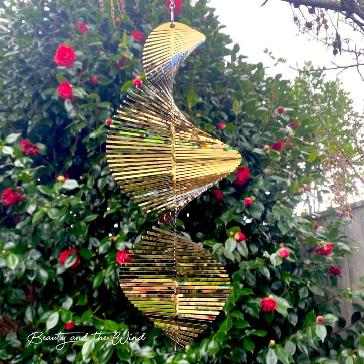 Beauty and the Wind – wholesale Wind spinner – Helix Wind Spinner - White Gold3