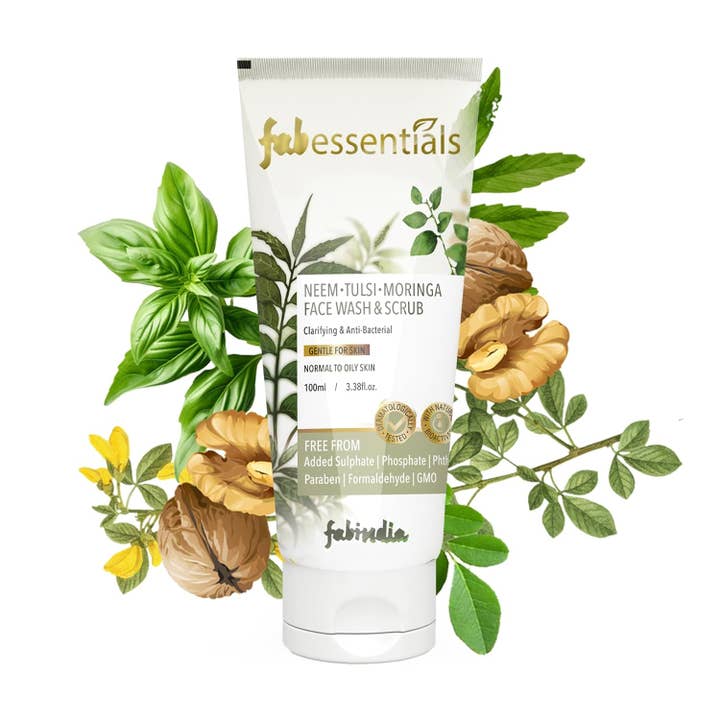 FABE Face Scrub Neem Tulsi Moringa 100gm for wholesale by FabEssentials