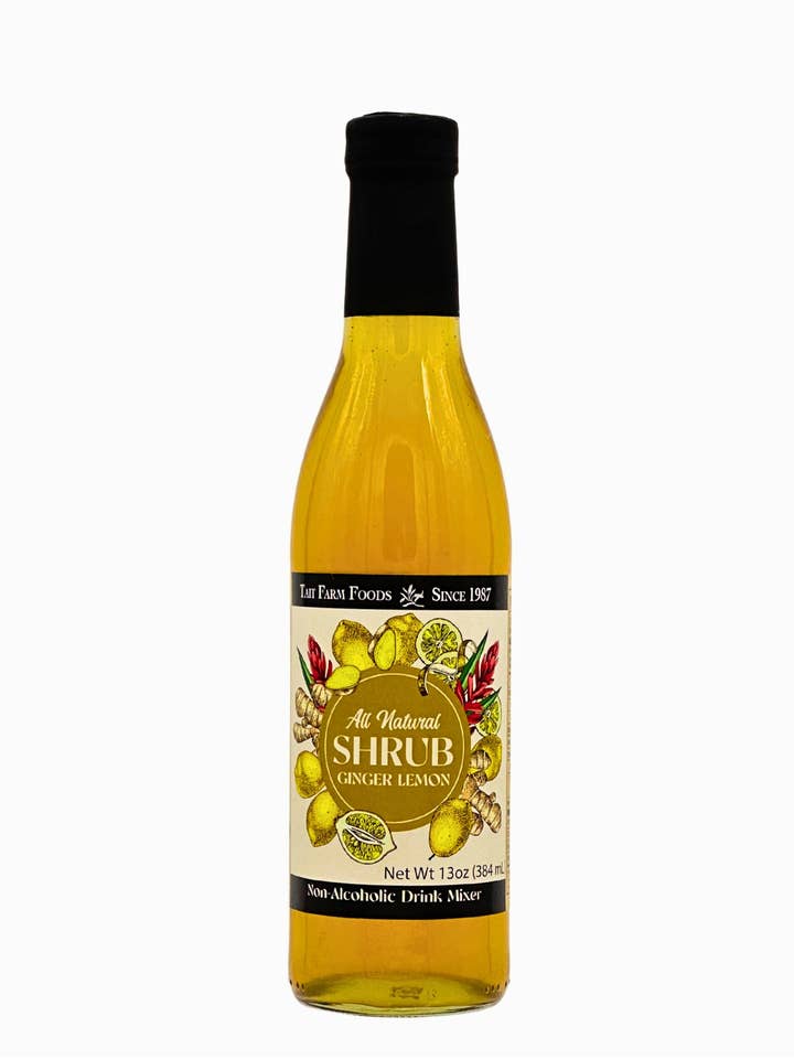 Ginger Lemon Shrub for wholesale by Tait Farm Foods