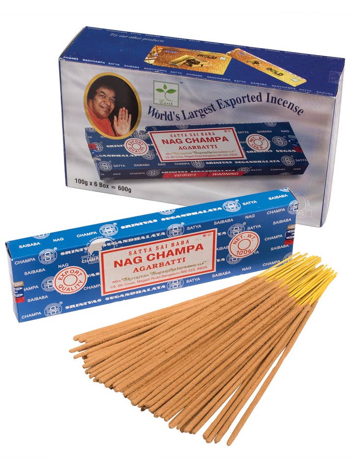 Original Satya Sai Baba Nag Champa Incense Sticks for wholesale by Namaste