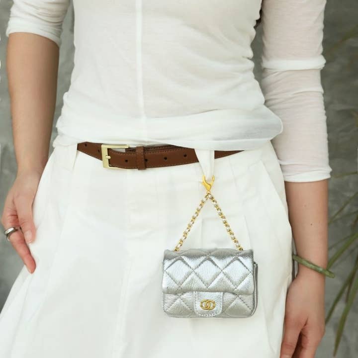Pretty Persuasions - Wholesale Crossbody Bag - Women's - PL25034 Quilting Stitch Leather Mini Crossbody Purse Charm8
