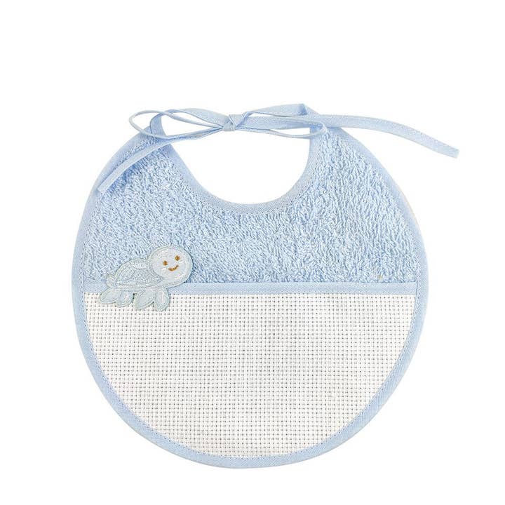 Almatex srl – Engroshandel Hagesmæk - Baby – Bavetta LEONARDO med etamine lomme til broderi3