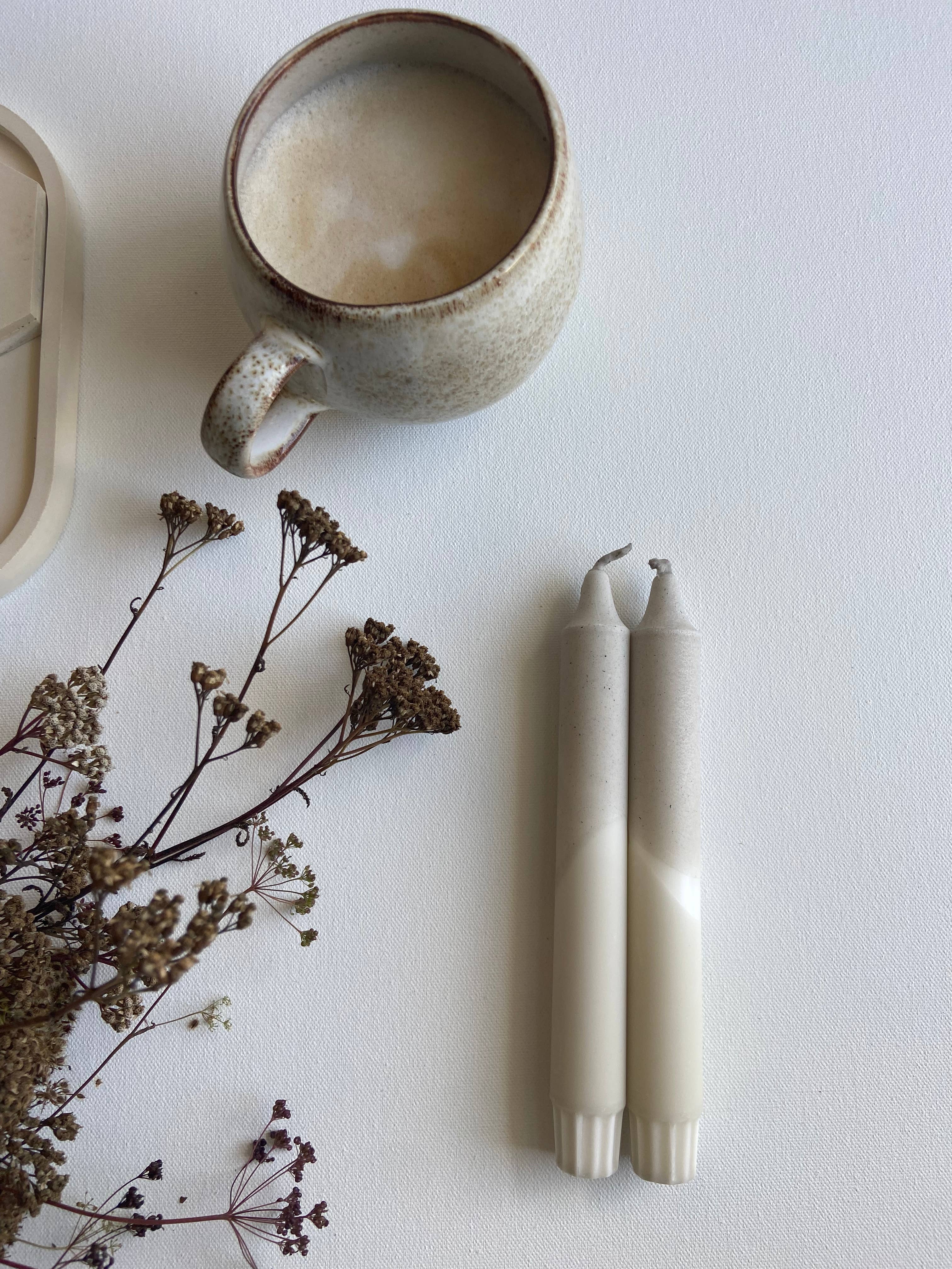 Miss Wildhorse - Wholesale Tapered Candle/Candlestick - Dip Dye Candle *Sand*9