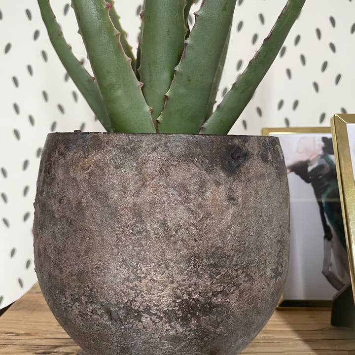 Pavot blue ltd - Wholesale Plant Pot - Bali light grey vintage effect stone planter