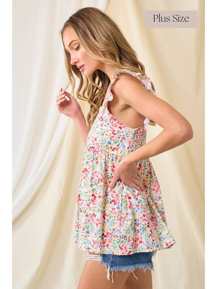 lovely melody - Wholesale Blouse - Women's - LMT3794PL-PLUS SIZE Ava Floral print top14