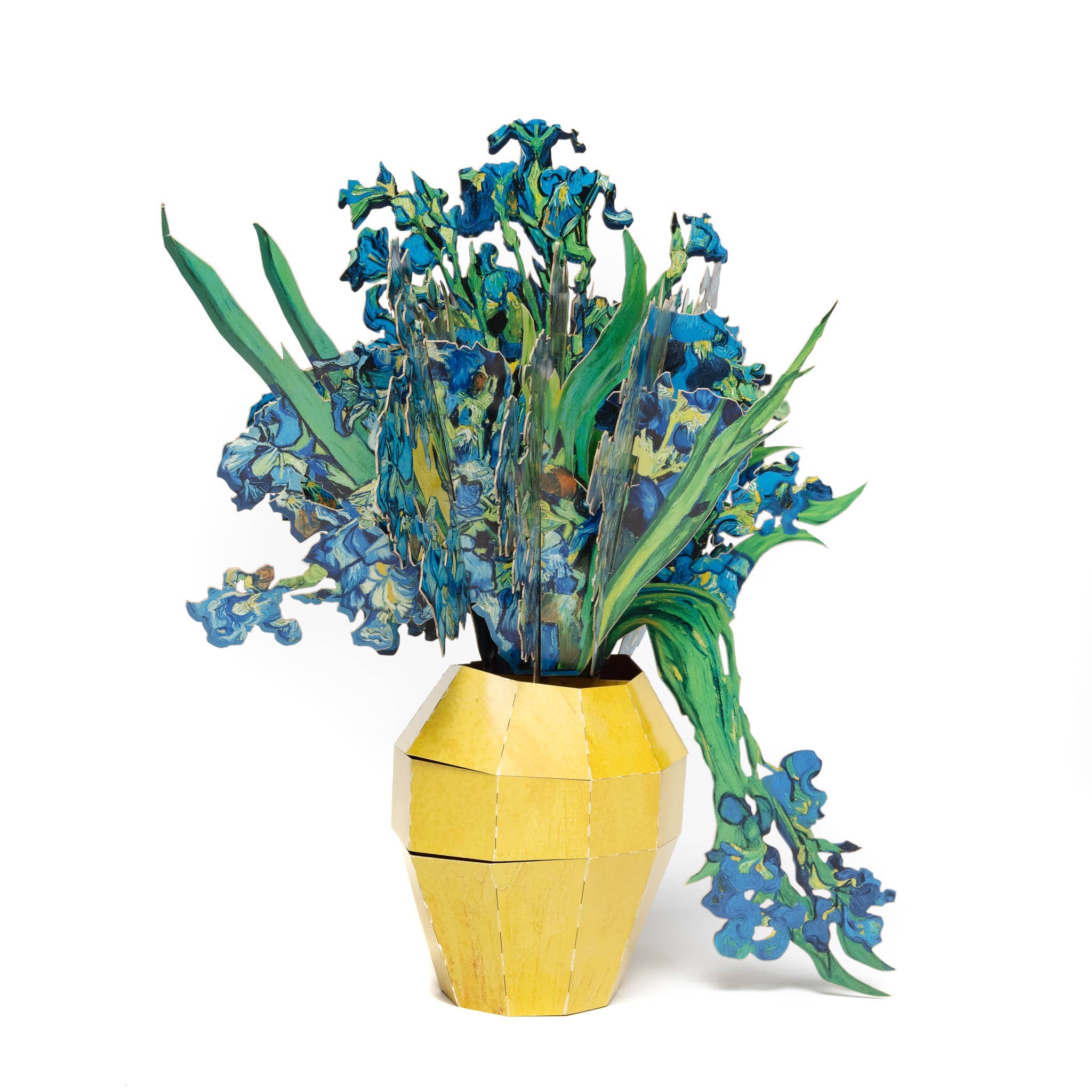 Today is Art Day – wholesale Artificial flowers – Vincent van Gogh - Vase of Irises - Paper Bouquet6