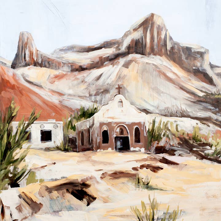 Terlingua West Texas desert - landscape canvas art print for wholesale by Meredith Oneal Art